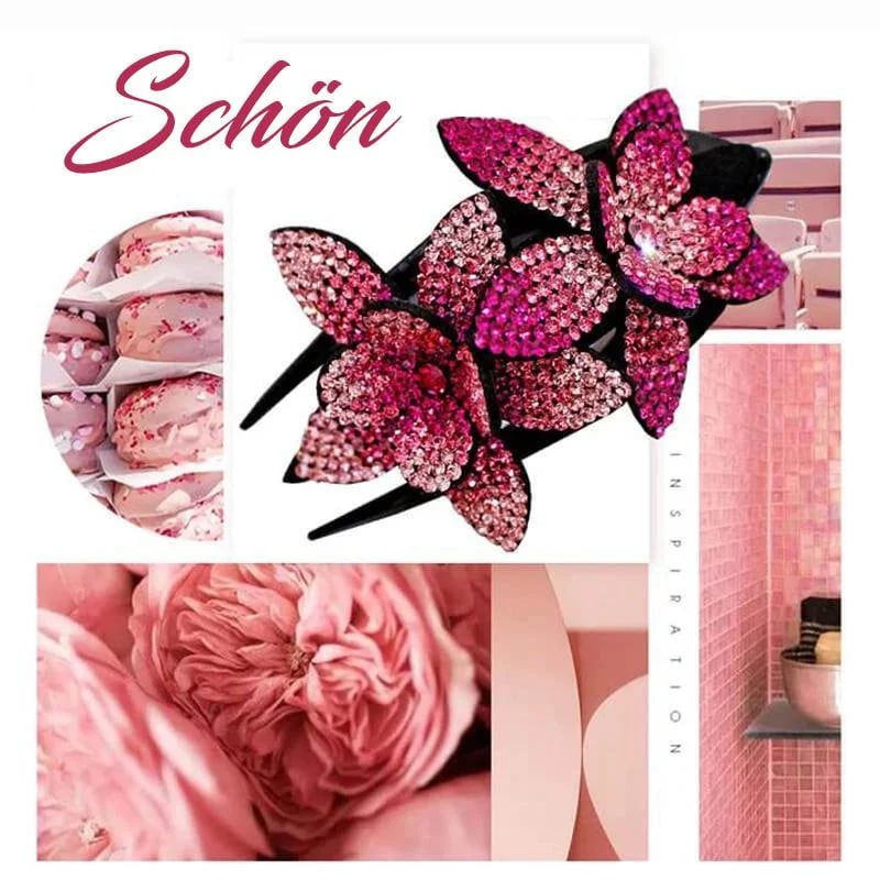 1 +1 GRATIS | GlamClasp™ – Strass Doppelblume Haarspange