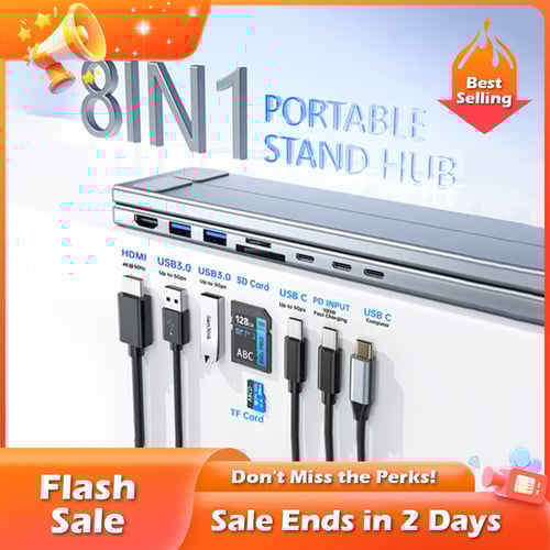 ProDock Stand – 8-in-1 Laptopständer mit USB-C Hub!