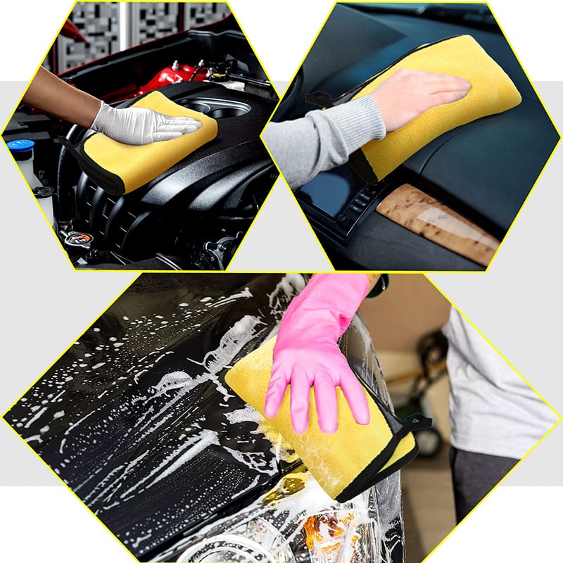 5+5 GRATIS | CarLuxPro™ – 3er-Set Premium Biltücher aus Mikrofaser-Korallfleece
