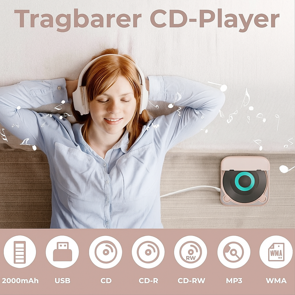 KlangWunder Go – Dein portabler CD-Player mit Bluetooth