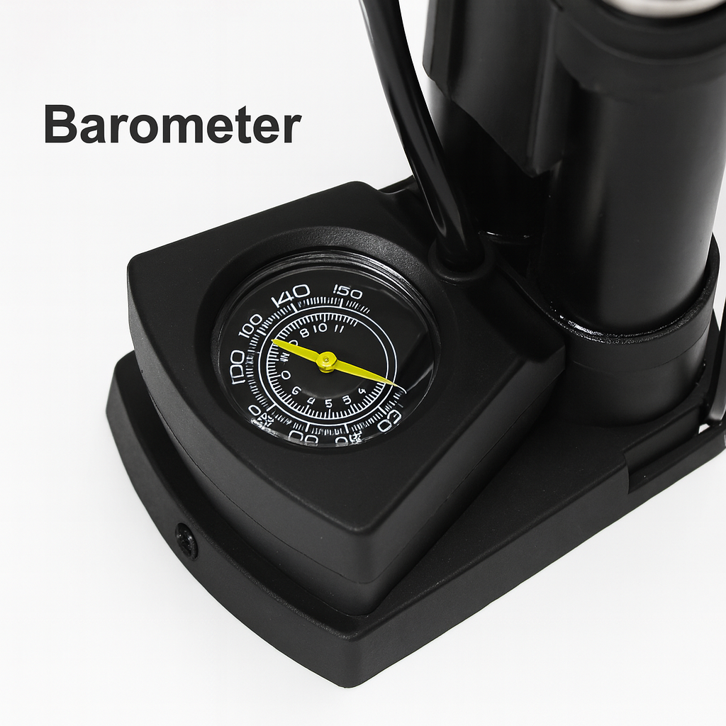 AirStep Pro – Kompakte Fußpumpe mit Hochdruck & Manometer