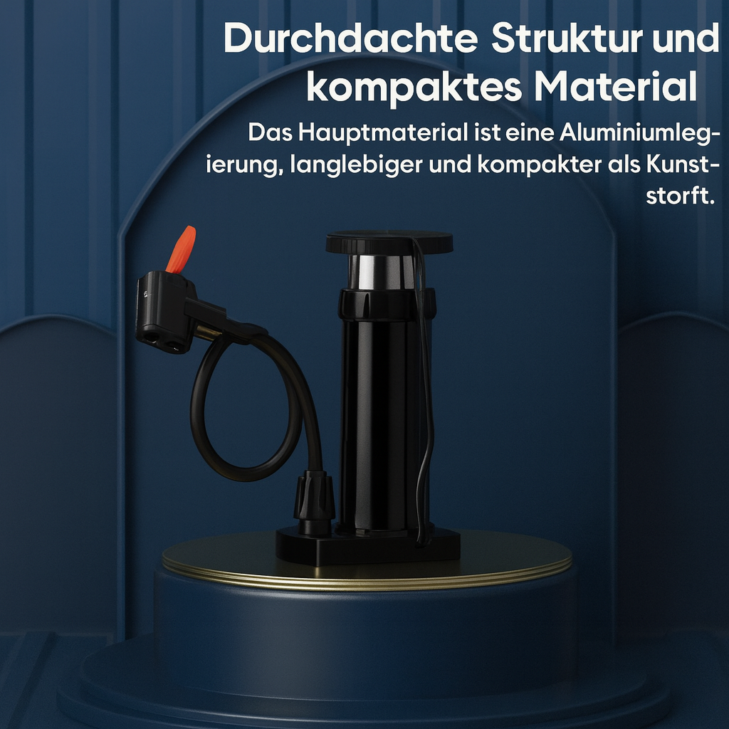 AirStep Pro – Kompakte Fußpumpe mit Hochdruck & Manometer