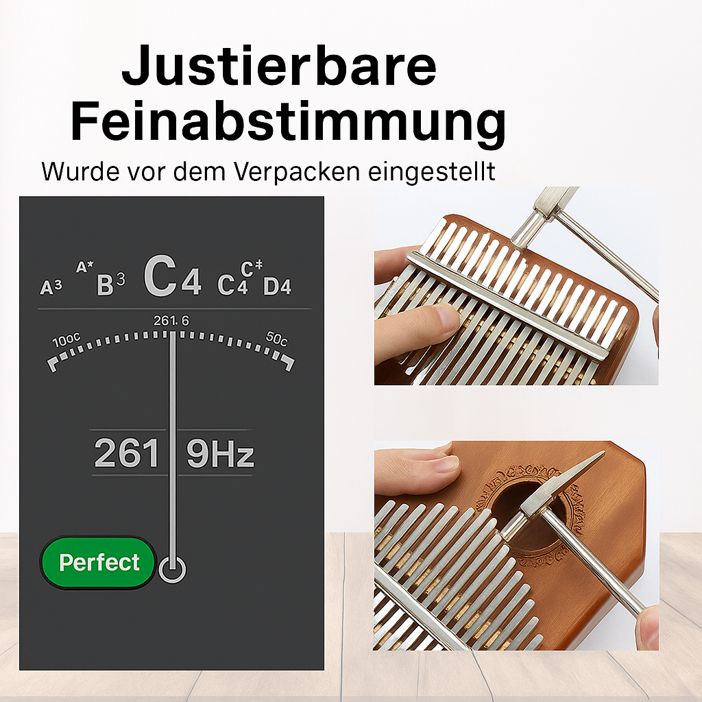 HarmonyThumb Kalimba – Entspannende Klänge aus natürlichem Mahagoni