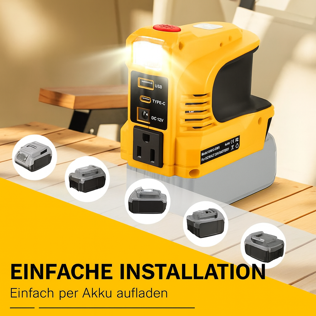 PowerFlex™ – Kompakter Wechselrichter für Auto, Camper & Outdoor