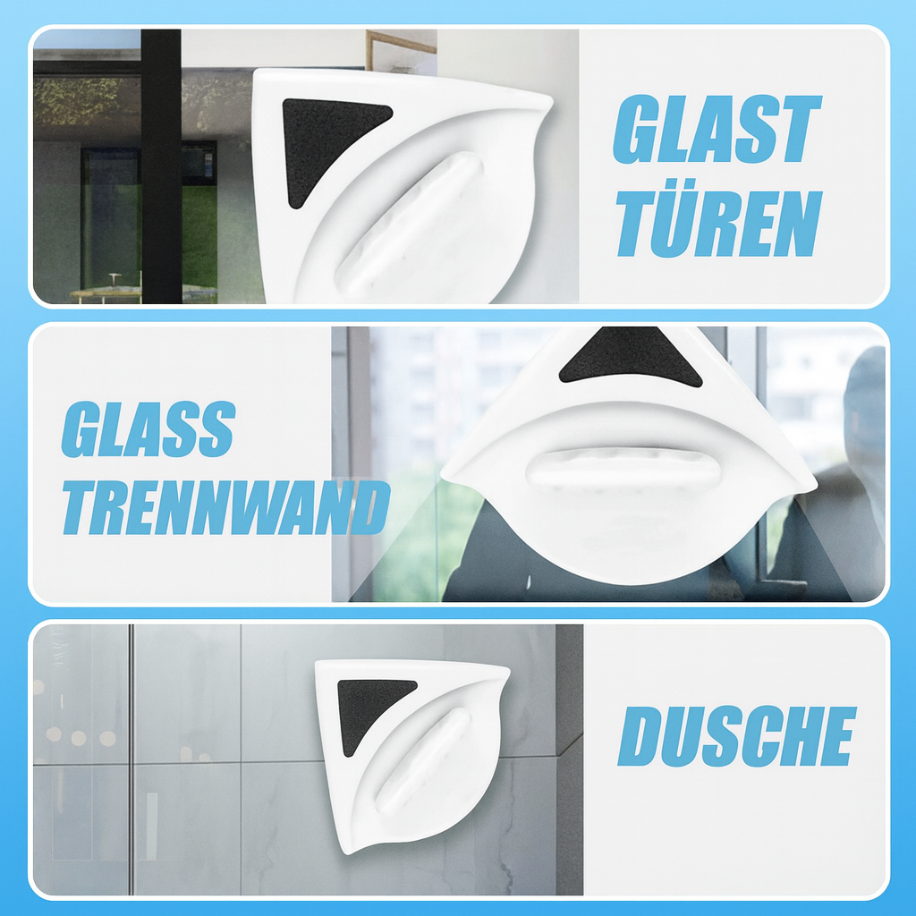 GlassMate TriClean – Magnetischer Fensterreiniger für beide Seiten!