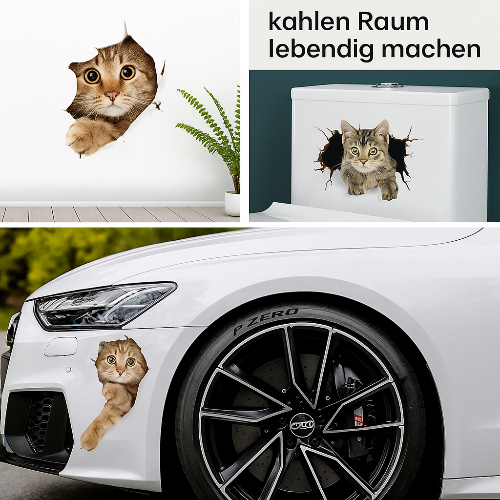 PetWallies™ – Süße 3D-Wandsticker mit Katzen & Hunden