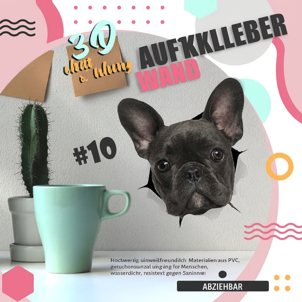 PetWallies™ – Süße 3D-Wandsticker mit Katzen & Hunden