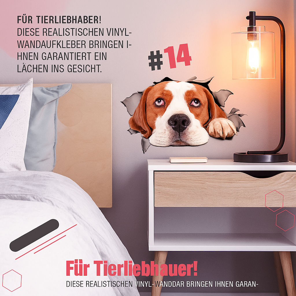 PetWallies™ – Süße 3D-Wandsticker mit Katzen & Hunden