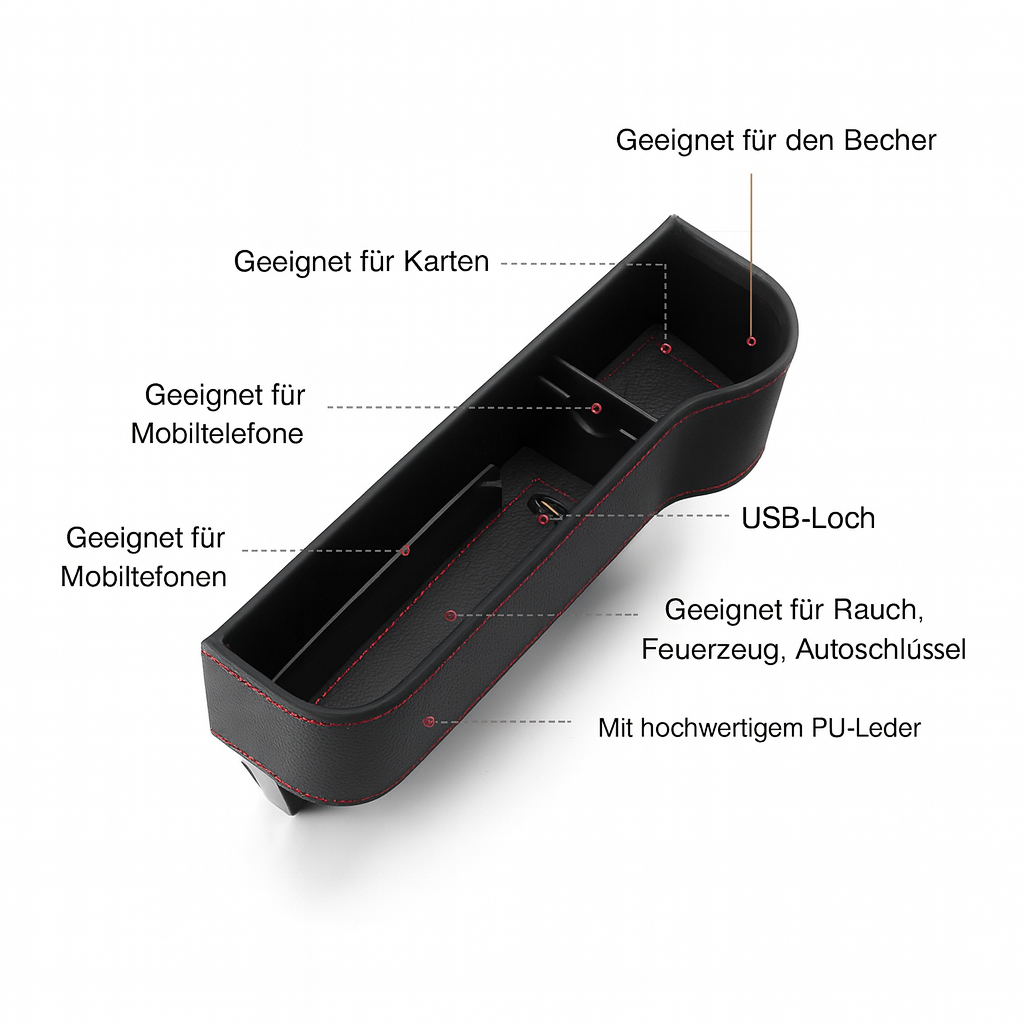 DriveMate – Leder Auto Sitz-Organizer
