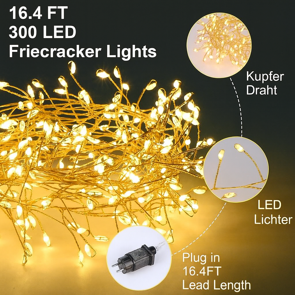 LumiString™ – Kupferdraht-Lichterkette für warmes Ambiente