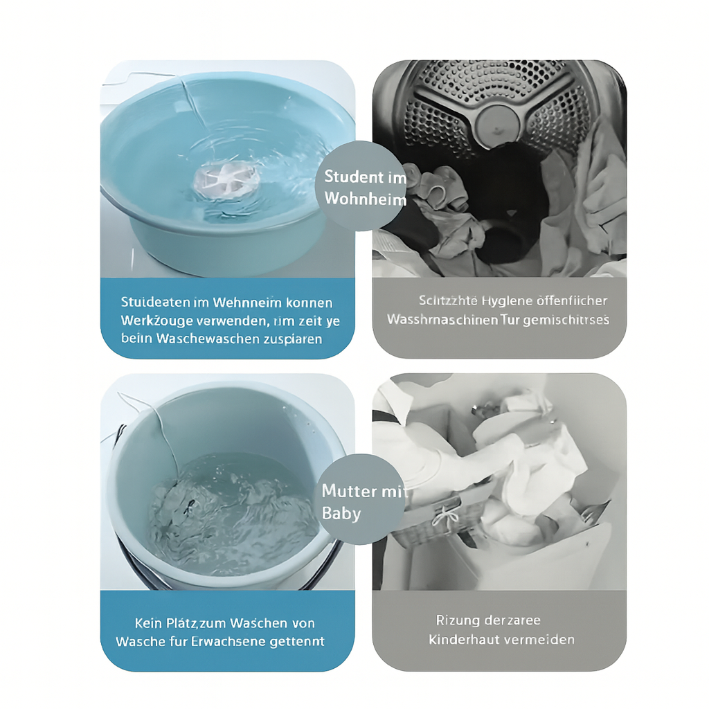 WashWiz™ – Verwandelt jeden Behälter in eine Waschmaschine
