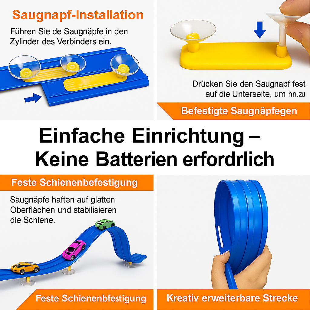 TrackTwist RaceBahn – Fördert Kreativität & Rennspaß ohne Grenzen