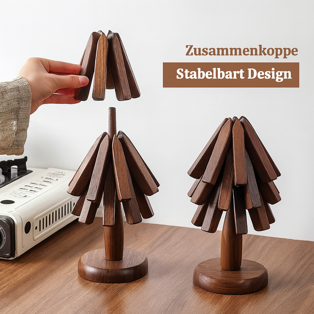 HolzHalt Design – Stilvolle Hitzeuntersetzer aus Naturholz