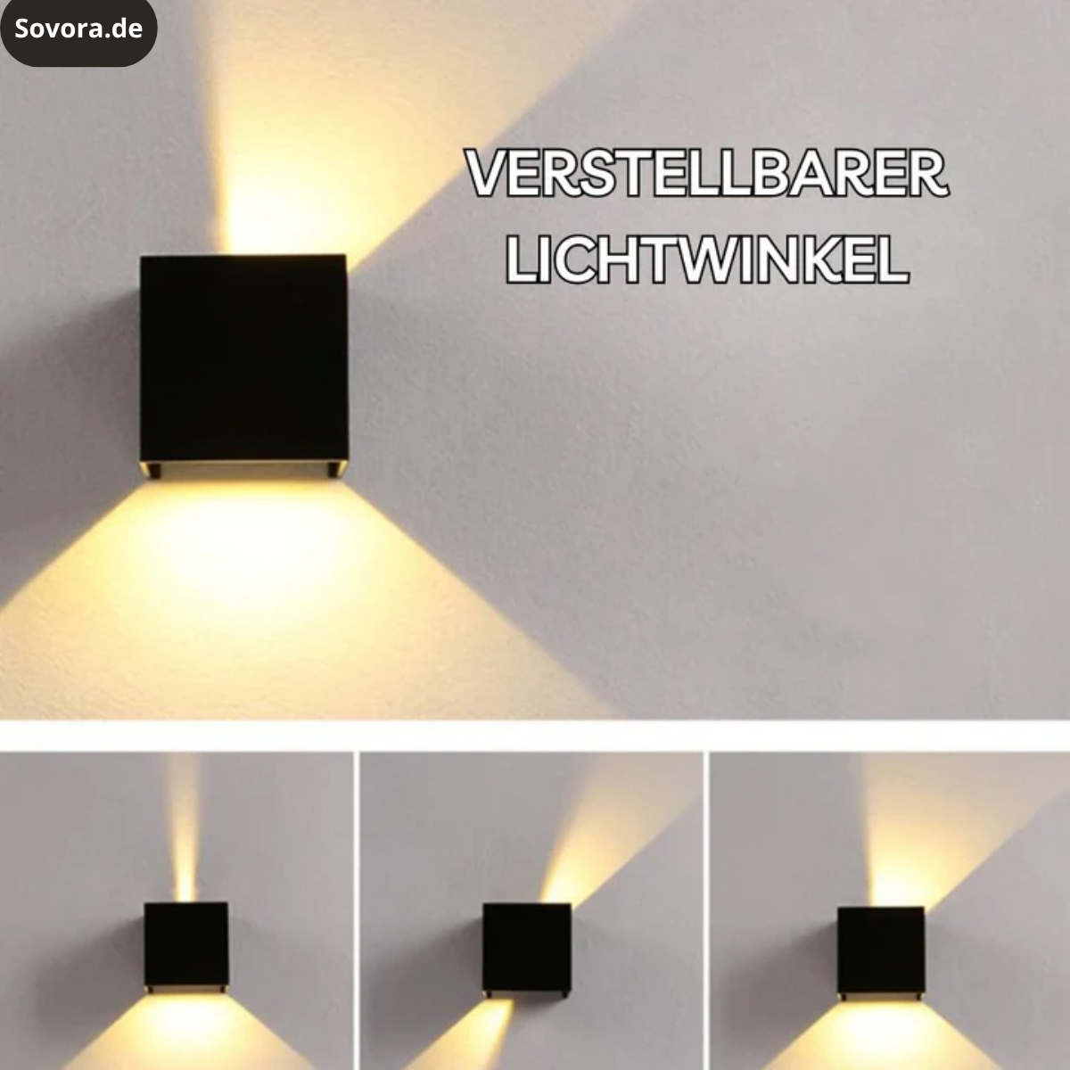 LuminaCube™ – Kabellose Luxus-Wandlampe für innen & außen