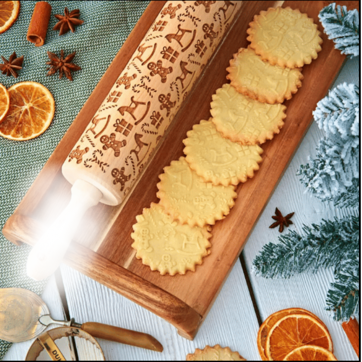 KeksZauber – Nudelholz mit Lebkuchenmänner Gravur