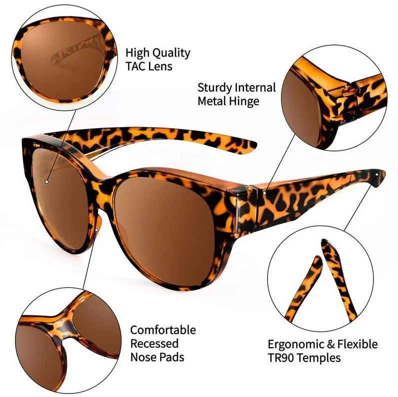 SunCover Pro – Polarisierte Überzieh-Sonnenbrille für Brillenträger