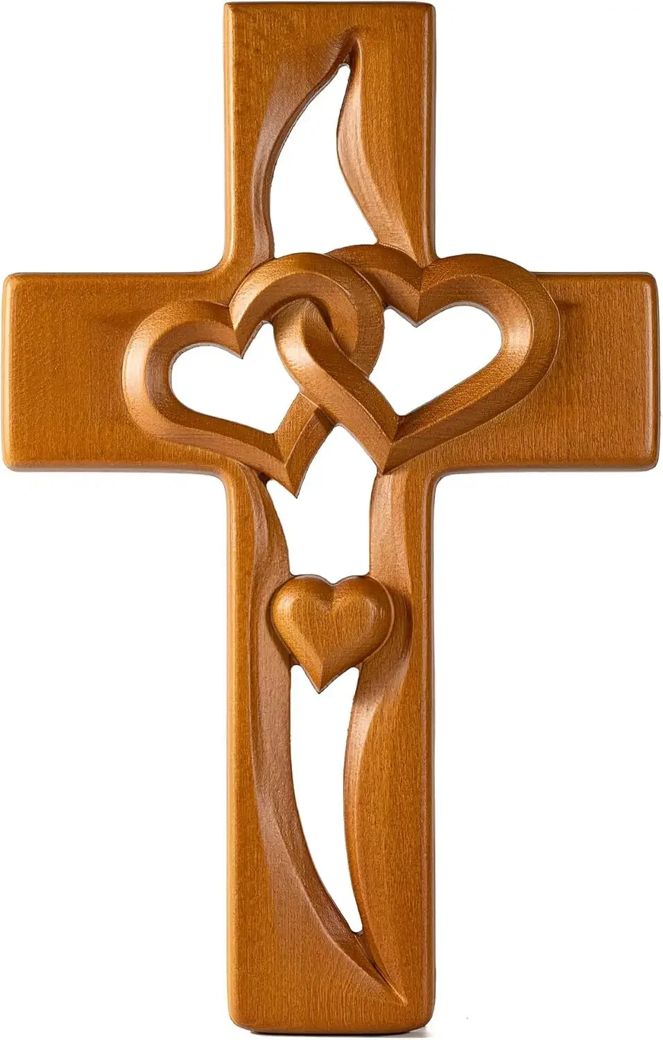 FaithBond™ – Holz-Kreuz mit verschlungenen Herzen