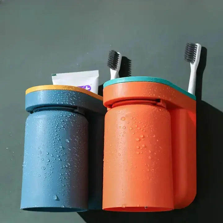 CleanMount – Zahnbürstenhalter mit Becher ohne Bohren