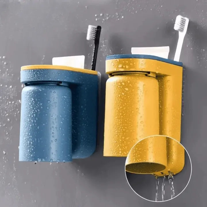CleanMount – Zahnbürstenhalter mit Becher ohne Bohren