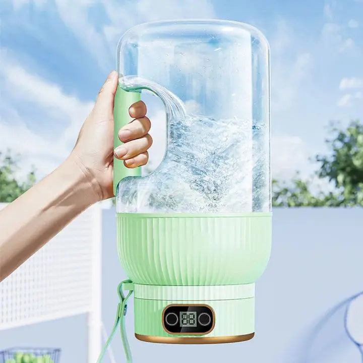 BlendEase™ – Tragbarer Mixer-Becher mit Digitalanzeige & 10-Klingen | 150W | 600 ml