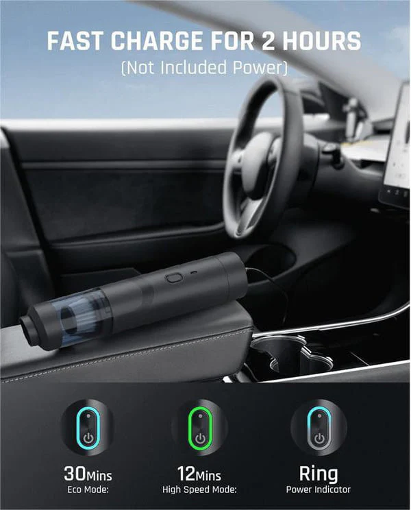 V8 Mate™ – Kabelloser Auto-Staubsauger mit starker Saugkraft und USB-C-Ladung