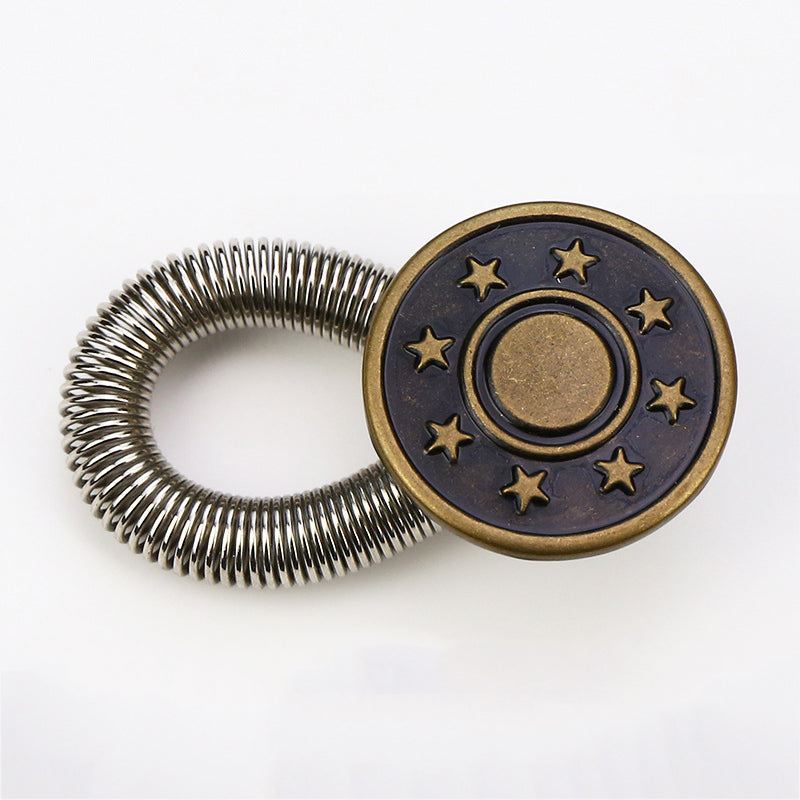 FlexiButton – Elastische Jeansverlängerung aus Metall (10er-Set)