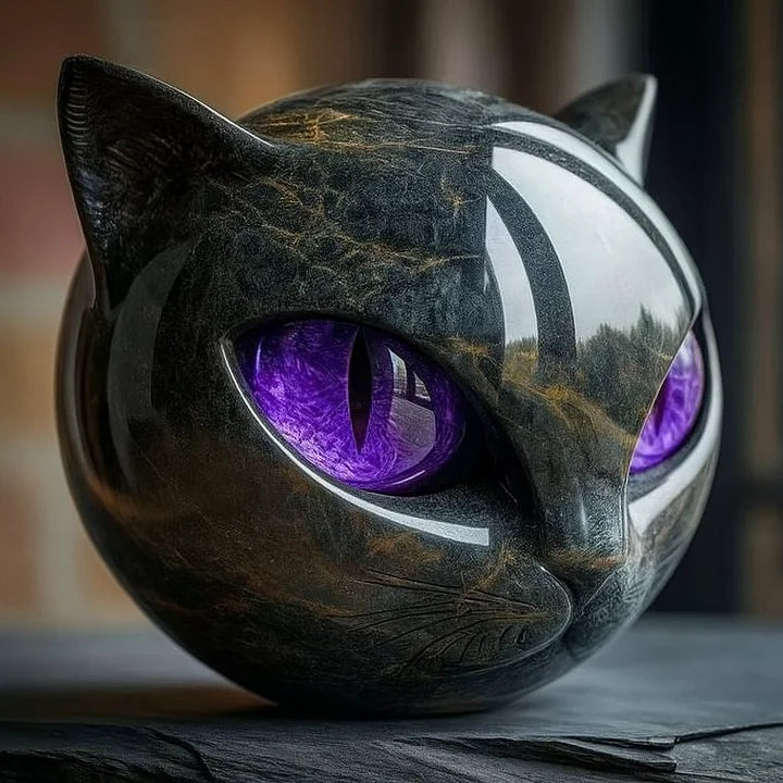 NyxCharm – Die Skulptur der Mystischen Schwarzen Katze
