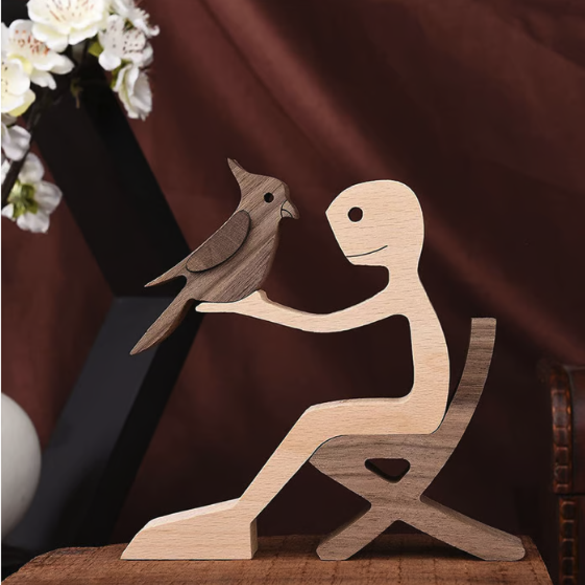 PetHarmony™ – Handgefertigte Holzskulptur für Tierliebhaber