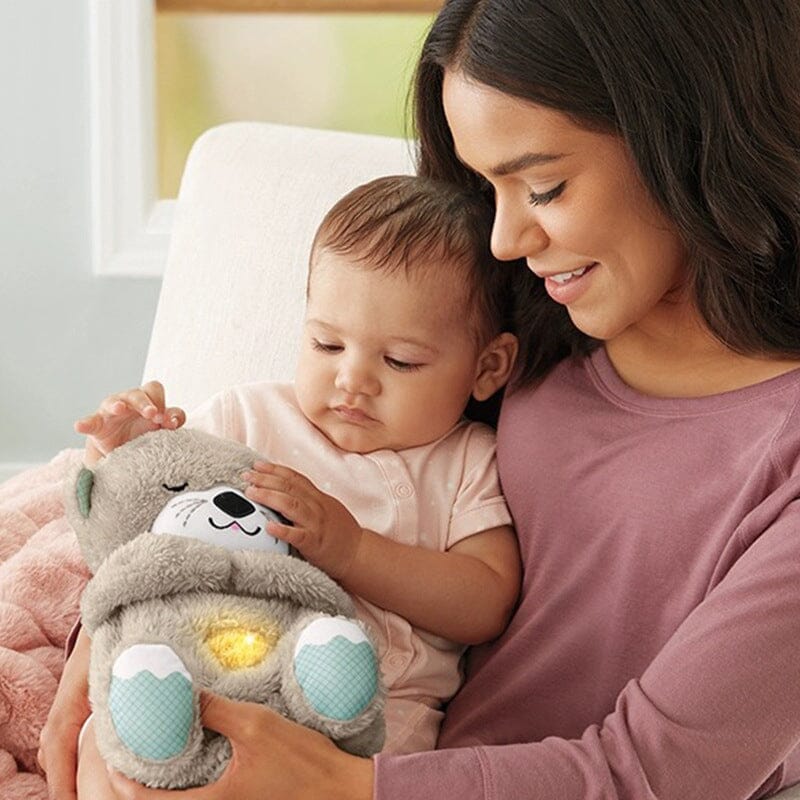 SoothPaws Otter – Beruhigendes Plüschtier mit Herzklopf- und Klangfunktion