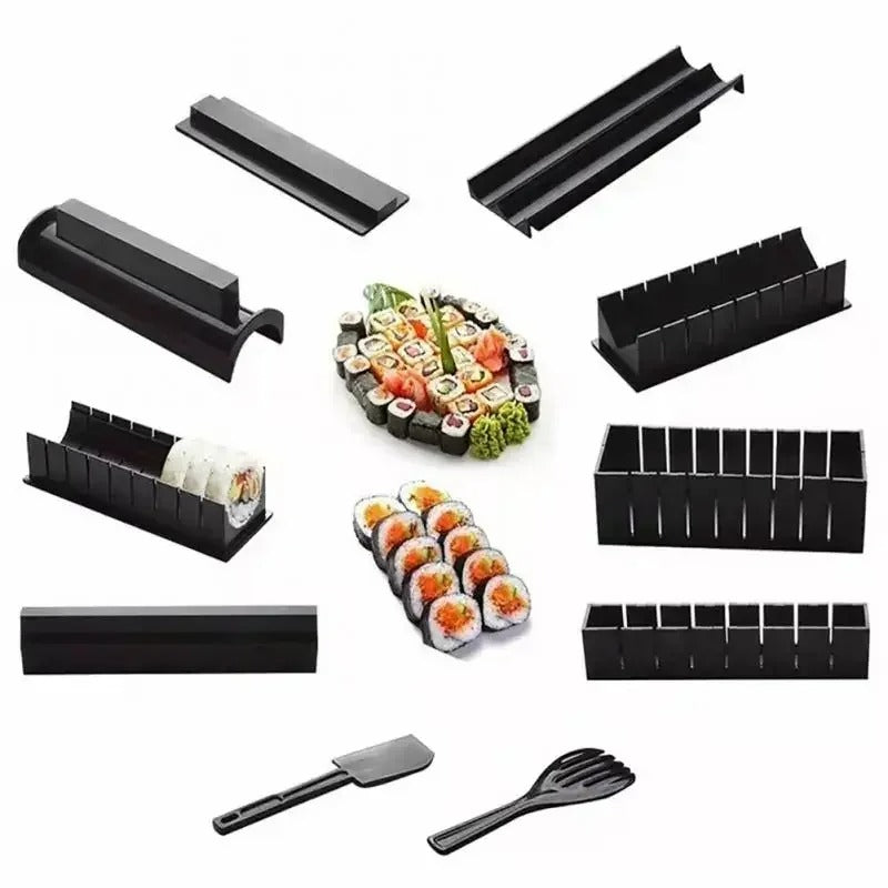 MakiMaster™ – 10-teiliges Sushi-Macher-Set | Antihaft & Lebensmittelecht