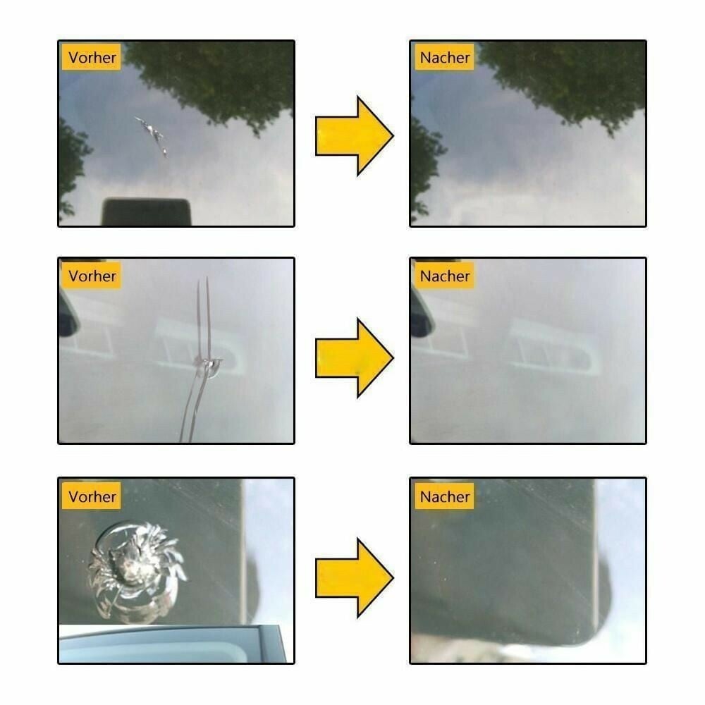 GlassFix™ – Windschutzscheiben-Reparaturset für kleine Schäden