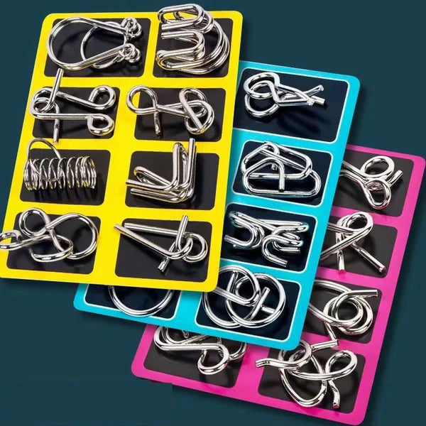 1+1 GRATIS | KopfKlick™ – 8-teiliges Metallpuzzle für echte Denksport-Fans