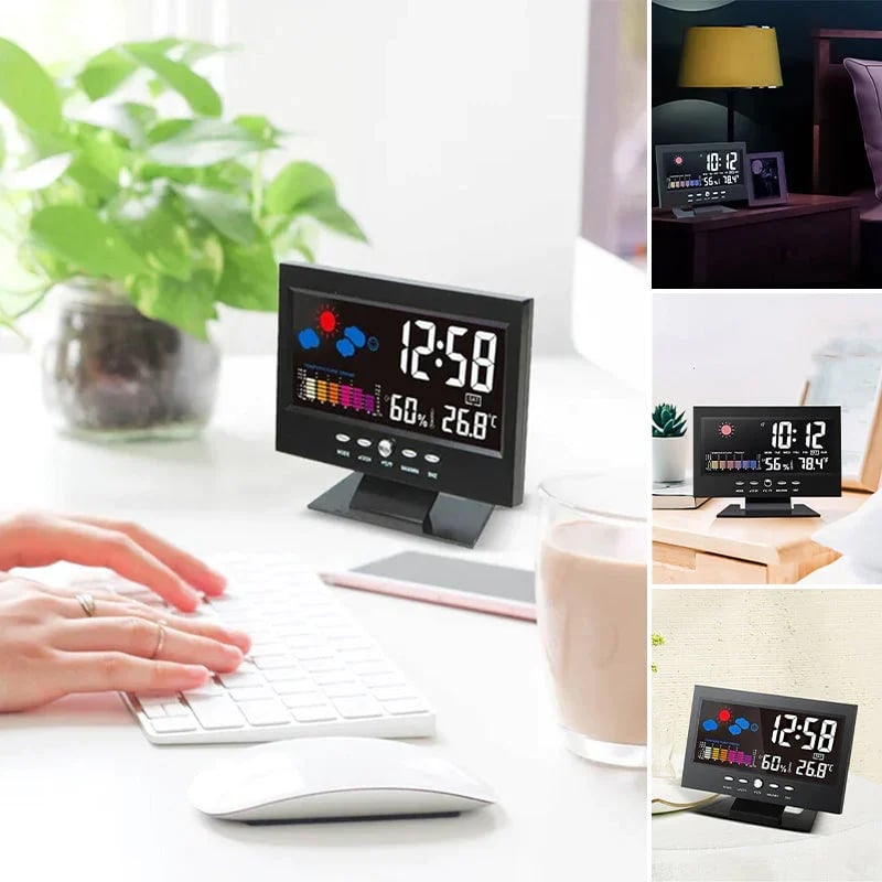 MeteoClock™ – Digitaler Wecker mit Temperatur- & Feuchtigkeitsanzeige