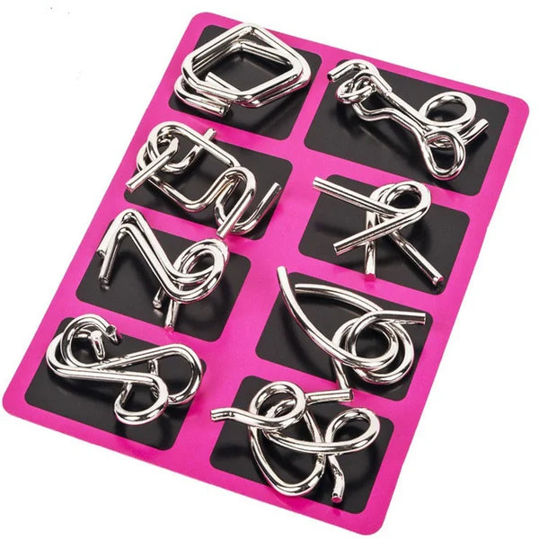 1+1 GRATIS | KopfKlick™ – 8-teiliges Metallpuzzle für echte Denksport-Fans