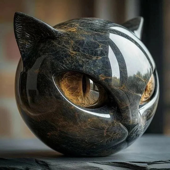 NyxCharm – Die Skulptur der Mystischen Schwarzen Katze