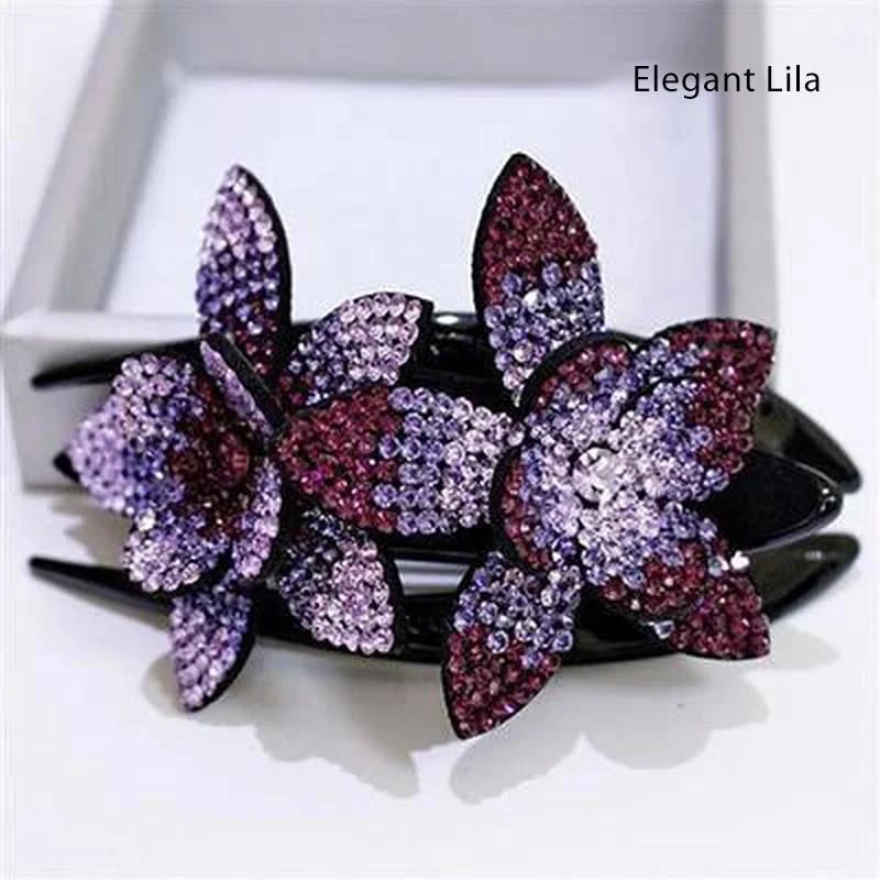 1 +1 GRATIS | GlamClasp™ – Strass Doppelblume Haarspange