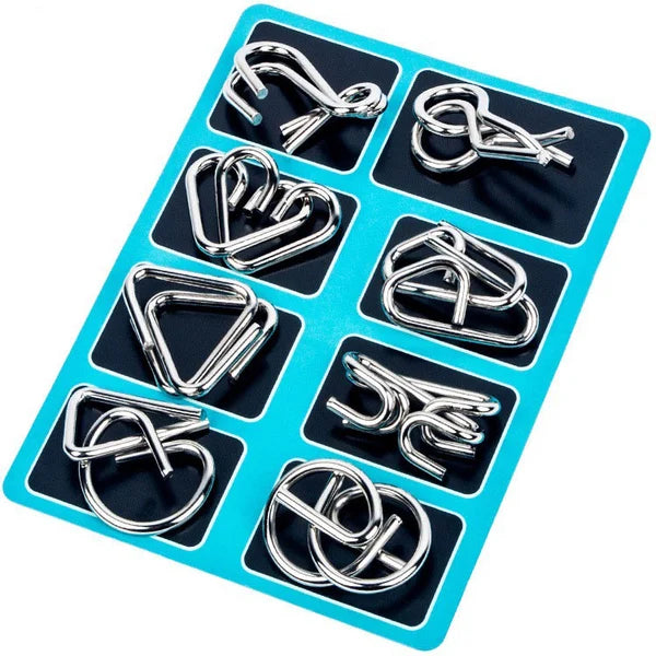 1+1 GRATIS | KopfKlick™ – 8-teiliges Metallpuzzle für echte Denksport-Fans