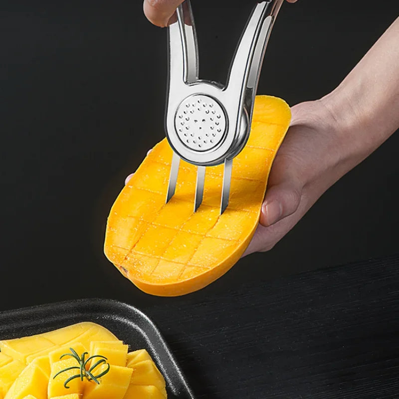 MangoMate™ – 2-in-1 Mangoschneider | Antihaft & Edelstahl | Perfekte Schnitte in Sekunden