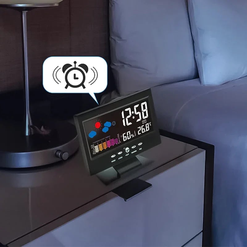 MeteoClock™ – Digitaler Wecker mit Temperatur- & Feuchtigkeitsanzeige