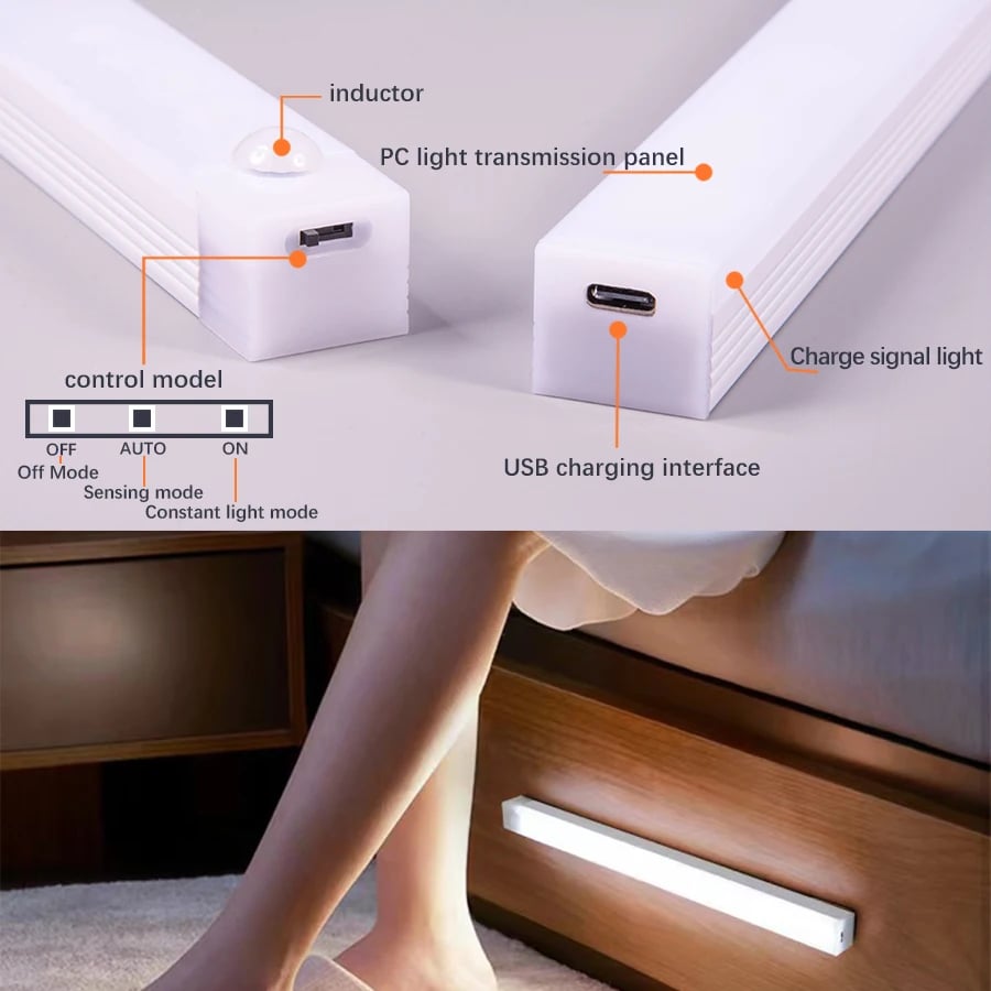 1+1 GRATIS | LumiStrip – Intelligente magnetische LED-Leuchte mit Bewegungssensor