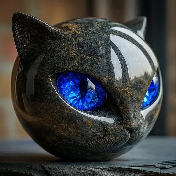 NyxCharm – Die Skulptur der Mystischen Schwarzen Katze