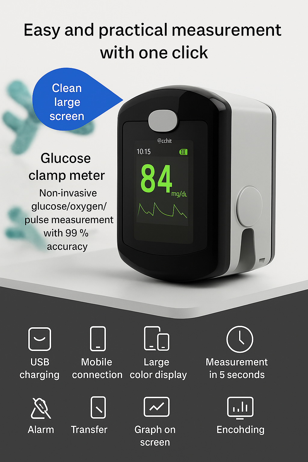 GlukoScan 8in1 – Schmerzfreie Blutzuckermessung in nur 5 Sekunden