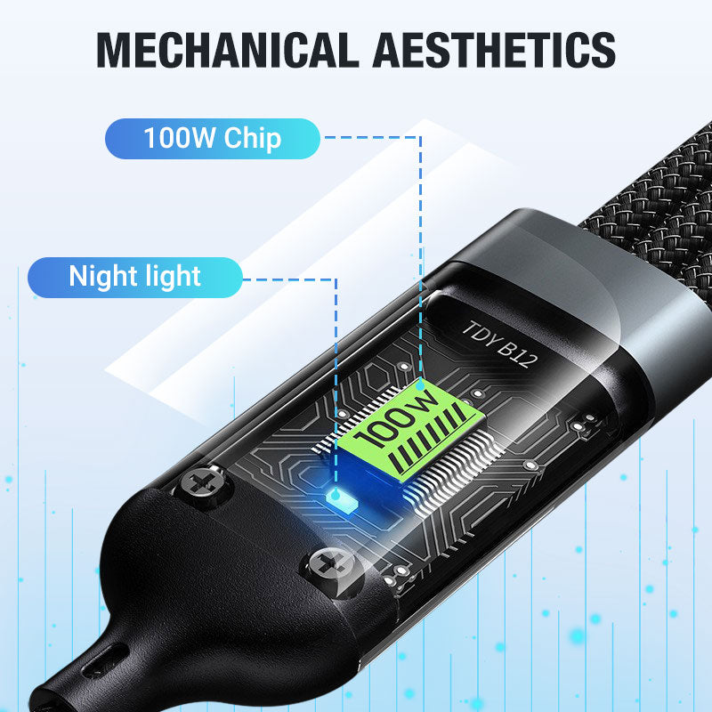PowerLink X – 3-in-1 Schnellladekabel (100W)