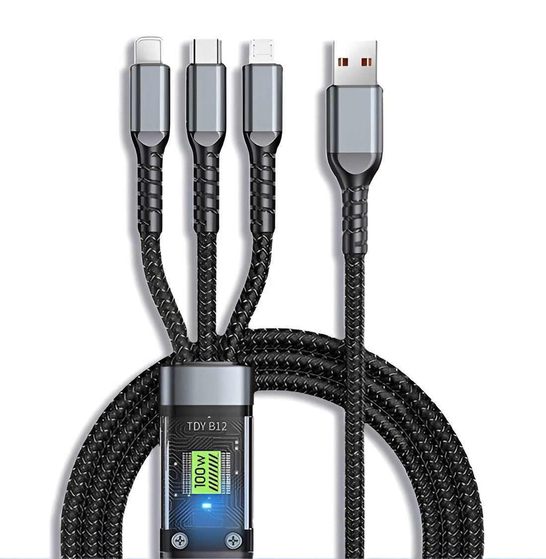 PowerLink X – 3-in-1 Schnellladekabel (100W)