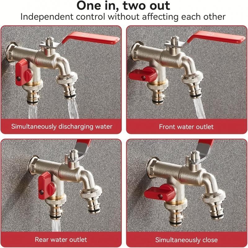 1+1 GRATIS | AquaTwin Brass – Zwei Anschlüsse, doppelte Power
