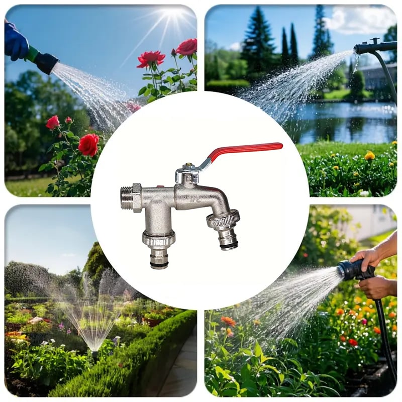 1+1 GRATIS | AquaTwin Brass – Zwei Anschlüsse, doppelte Power