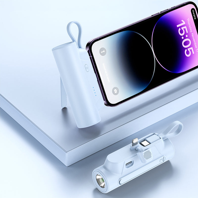 PowerGo – Multifunktionale Tragbare Powerbank mit Kabel