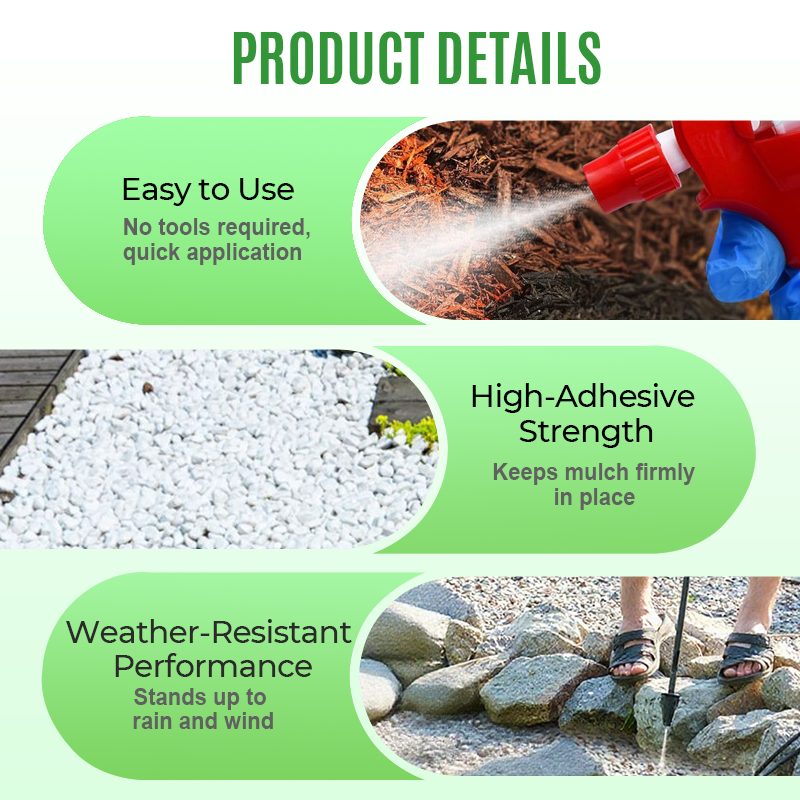 FixSolid Gartenkleber – Schluss mit herumfliegendem Mulch & Kies