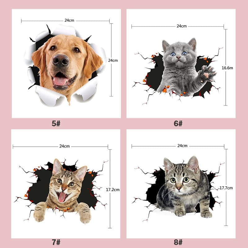 PetWallies™ – Süße 3D-Wandsticker mit Katzen & Hunden